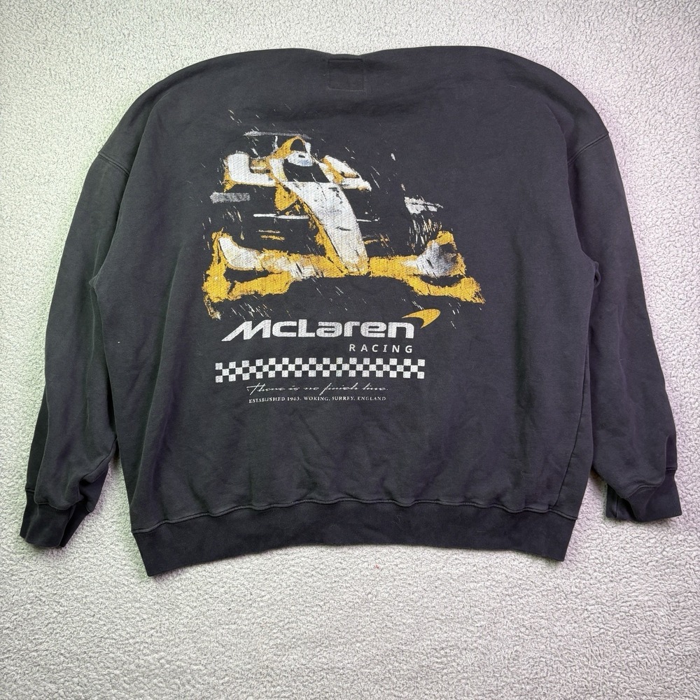 Mclaren F1 Racing Sweatshirt Mens 2XL Oversized Baggy Graphic Print Crewneck